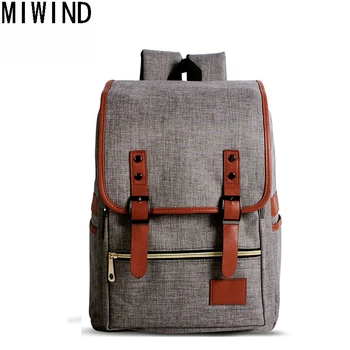 

MIWIND Brand Men Backpack Travel Backpacks Soft Back Male Large Capacity Man Daily Rucksack Travel Bag TSM1166