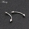 Alisouy – Piercing à sourcils incurvés, 16g, en acier inoxydable, coloré, bijoux, banane, oreille, Cartilage, Tragus ► Photo 3/5