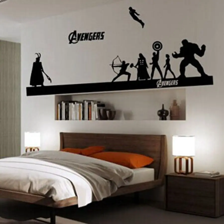 Creative Diy The Avengers Wall Sticker Iron Man Hulk