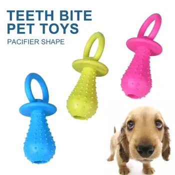 

Pet Dog Toys Chewing Toy Non-toxic Rubber Teat Nipple Shape Teething Train Cleaning Poodles Puppy Chew Squeaky Interactive Game