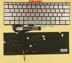 Русский RU Макет ПОДСВЕТКА keybord для ASUS ZENBOOK 3 UX390 UX390UA клавиатура с подсветкой серый цвет