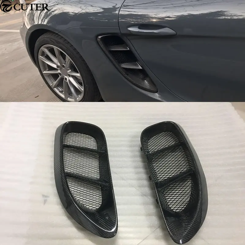

Hot 718 Car body kit Carbon fiber Side air inlet for Porsche Boxster 718 Cayman 2015