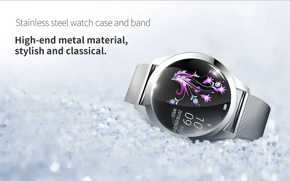 KW10 KW20 Смарт-часы для женщин IP68 Водонепроницаемый мониторинг сердечного ритма Bluetooth для Android IOS фитнес-браслет умные часы