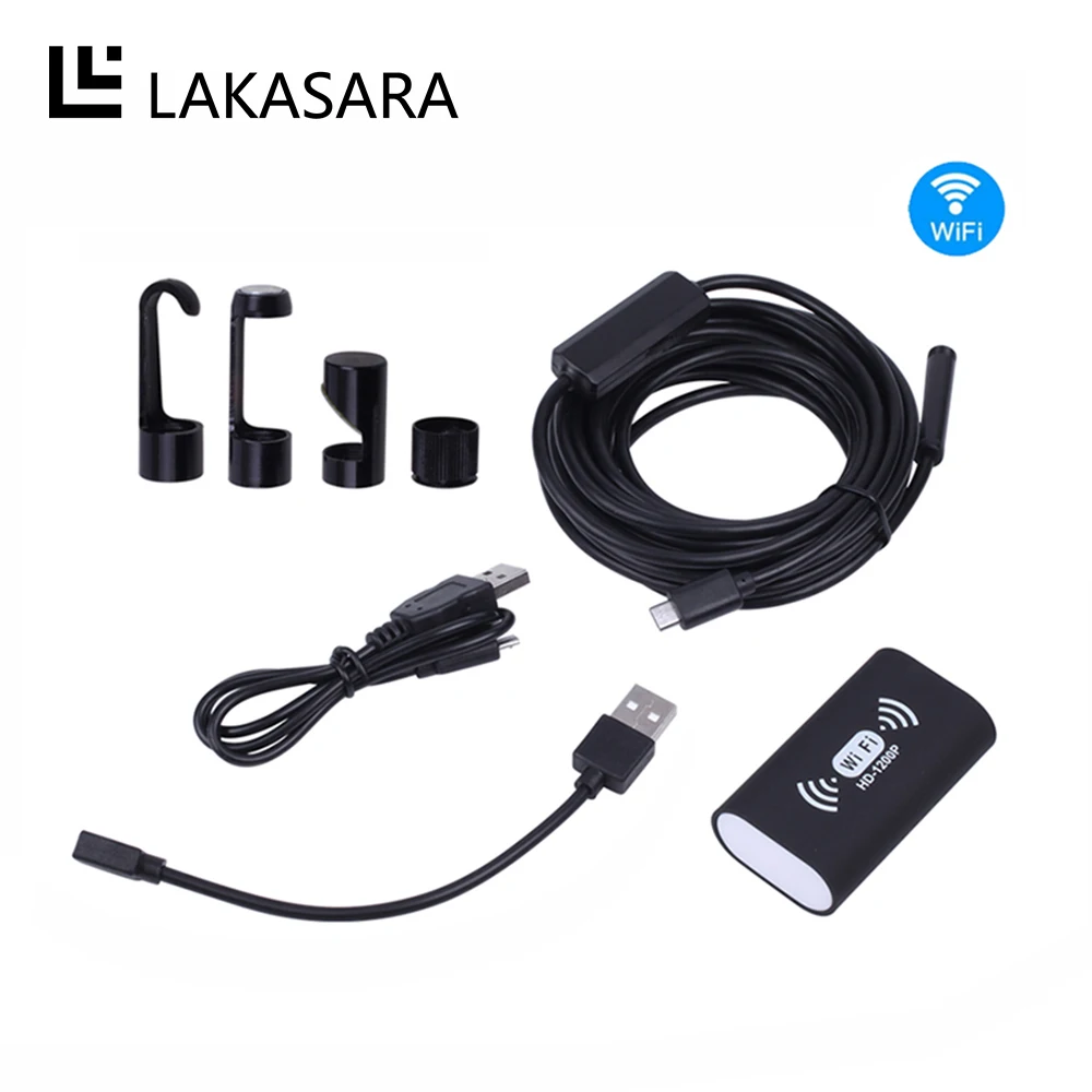 

8MM Wifi Micro Endoscope 1200P HD Camera 2 Megapixels Waterproof Camcorder Engine Borescope Pipe 8 LED For iPhone Xiaomi Camera