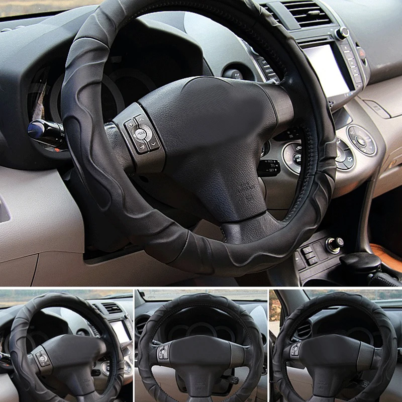 Чехол на руль AutoDecorun из искусственной овечьей кожи для Hyundai IX35 Veloster Matrix Tucson Grand SantaFe