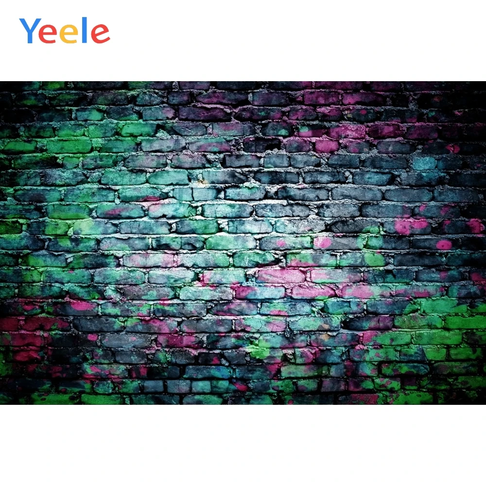 

Yeele Old Colorful Brick Wall Grunge Portrait Photography Backgrounds Customized Photographic Backdrops For Photo Studio