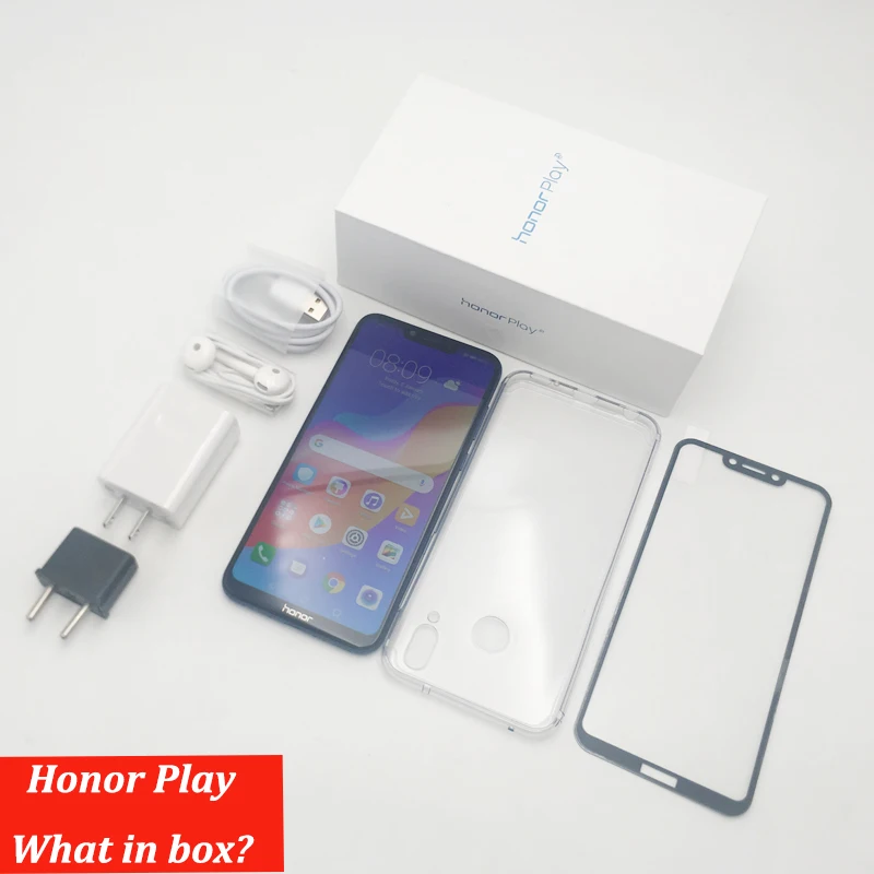 Honor Play мобильный телефон 4G 64G 6,3 дюймов Восьмиядерный мобильный телефон двойная задняя камера игровой телефон отпечаток пальца Лицо ID