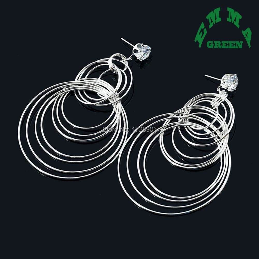 

Round Circles Earrings earring Jewelry Iron Long Dangle Retro Exaggerated Geometric Drop Earrings for Ladies Girls Gifts