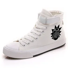 Rick marty/высокие парусиновые кроссовки с мультипликационным принтом; модная мужская обувь; A193141