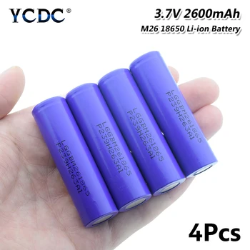 

Rechargeable Li-Po Lithium Li-polymer Battery LG M26 18650 Max 10A High Drain 2600mAh Batteries For Vape E-bike Torch Toy