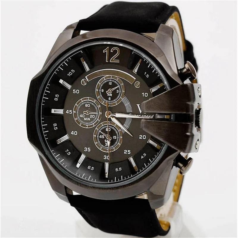 V6 Men's Fashion Leisure Sports Watch Large Dial Cool Belt Watches