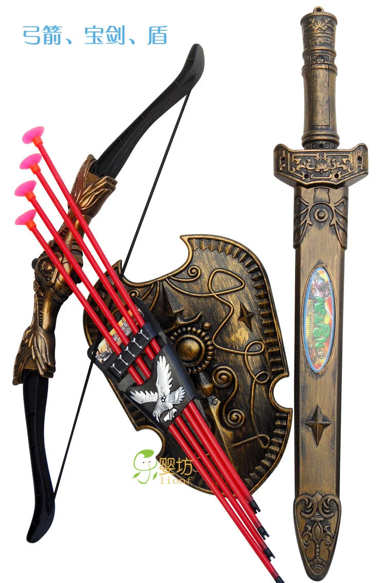 щит со стрелами. 5 h45 см. щит булава меч палица меч. щит арбалет. набор оружия (щит+меч) king glory.