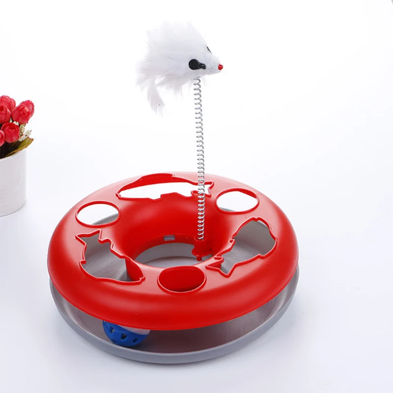 Мышь Весна кошка игрушка Однослойная развлекательная тарелка кошки обучение поворотный стол интерактивные игрушки товары для животных LBShipping