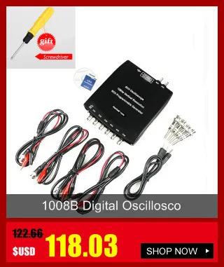 Цифровой осциллограф+ генератор сигналов+ мультиметр портативный USB 2 канала 40 МГц 70 МГц цвет подсветки дисплей тесты метр инструменты