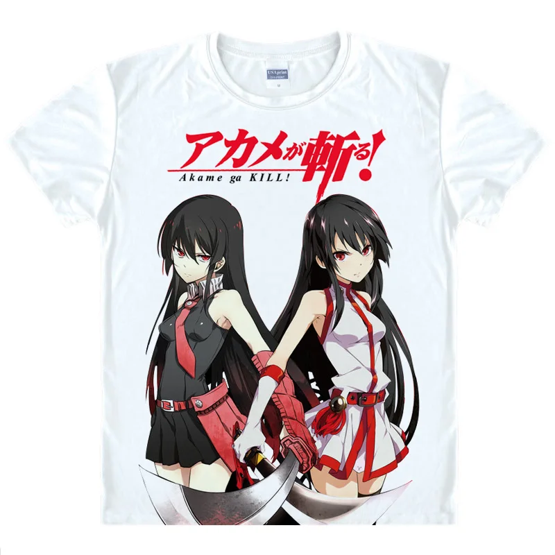 Coolprint аниме рубашка Akame ga футболки KILL многостильная с коротким рукавом ночной