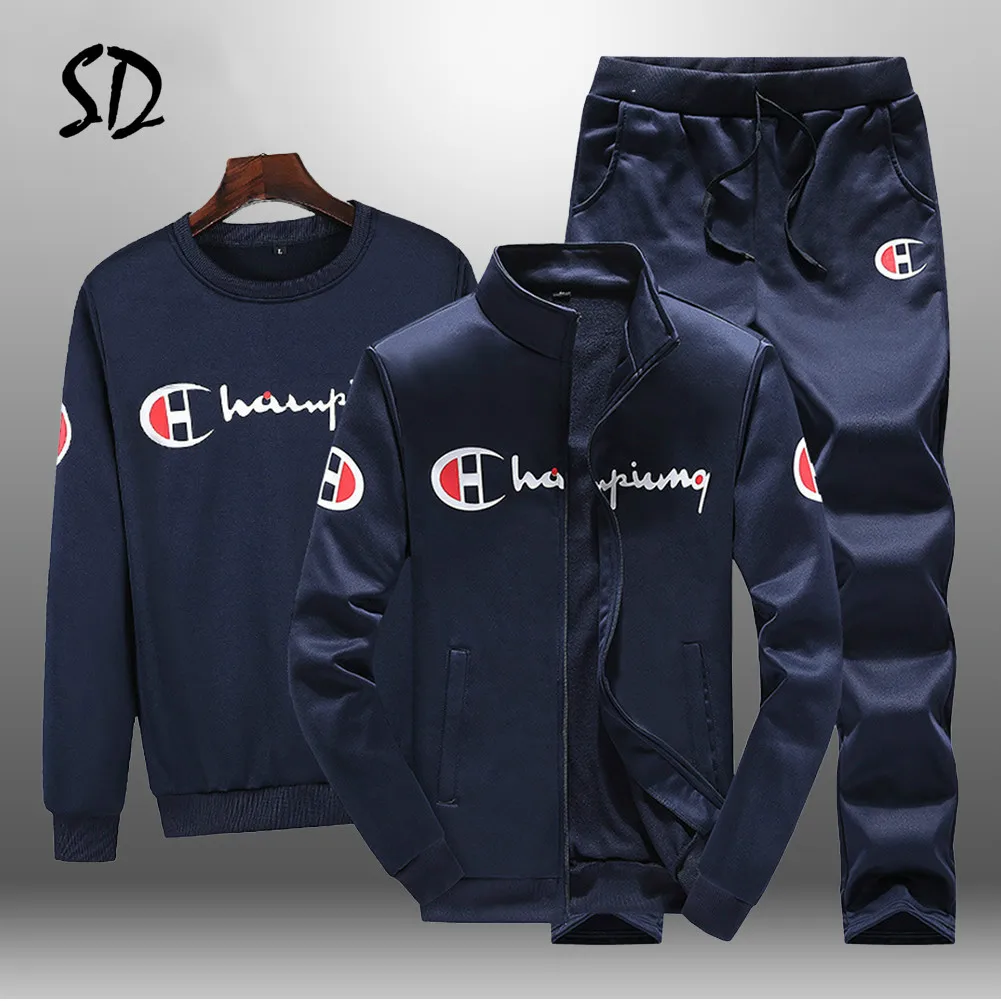 

M-4XL Sweat Suit 3PC Men's Casual Tracksuit Two Piece Set Sportswear Drawstring Pants +Letter Printed Hoodies Unique Sports Set