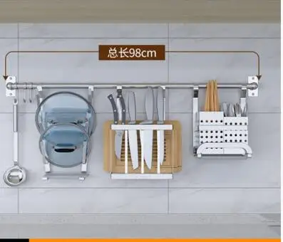Stainless steel kitchen shelving. Wall - type free - punching. Use of multi - purpose hardware frame 001