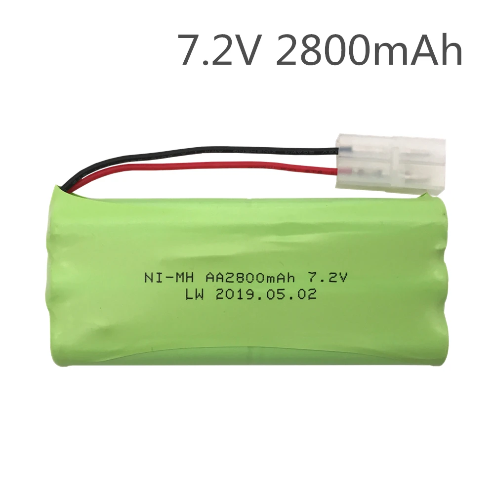 

7.2V 2800mAh NiMH Rechargeable RC toy Battery with Tamiya Discharge Connector for RC Racing Cars Boat Aircraft