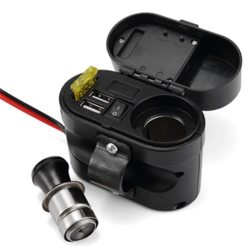 12 V 24 V для телефона на мотоцикл MP3 USB Зарядное устройство прикуриватель Мощность Зажигалка для сигарет розетка