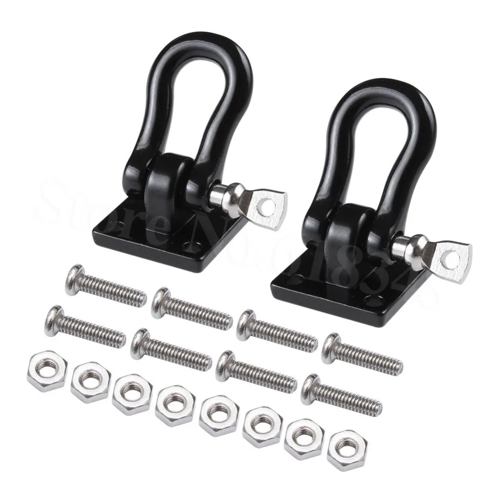1/10 Scale RC Crawler Accessories - Mini Tow Chain, Trailer Rope & Rescue Hook For TRX4, SCX10, D90