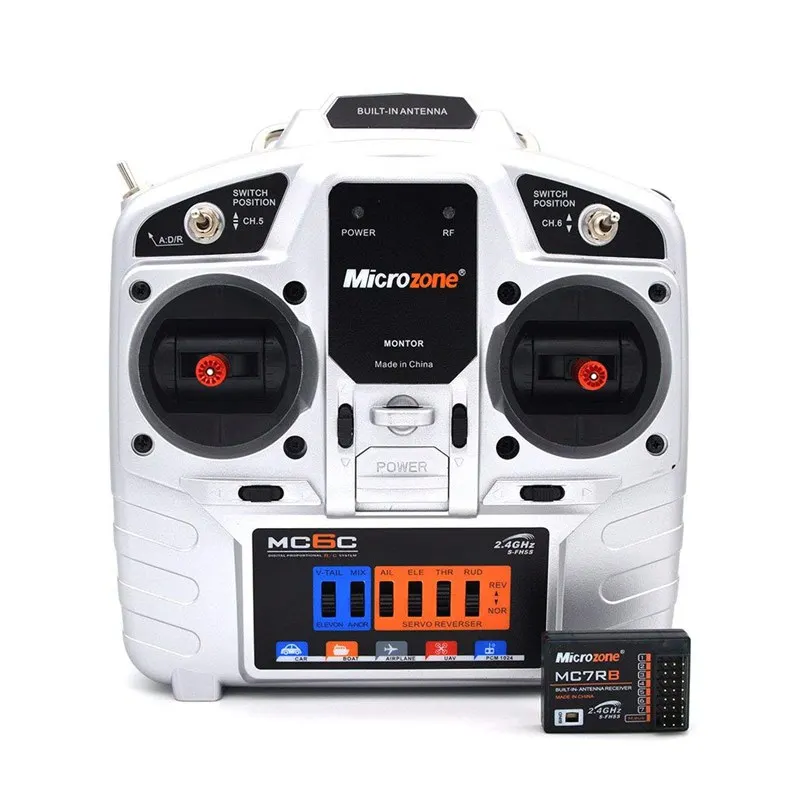 

Microzone MC6C (S) (R) 2.4G 6CH remote control transmitter receiver radio system for RC airplane drone multirotor heli car boat