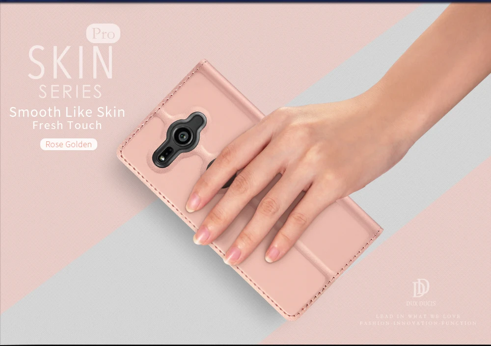 DUX DUCIS роскошный флип чехол из искусственной кожи для Sony Xperia XZ2 компактный
