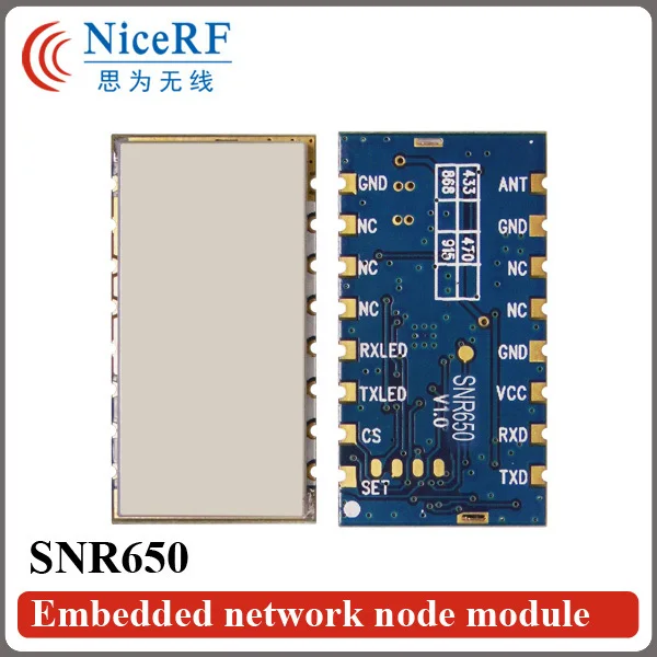 

2pcs/pack SNR650 500mW 433MHz TTL Interface Embedded Network Node Module And Wireless Module For Security Remote Control System