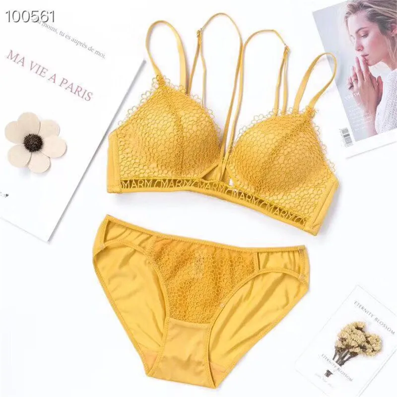 

Korean Fashion thin women Push Up Bra Sexy Lingerie Lace Floral hollow cross Seamless Bras Women Underwear Wire Free Bralette