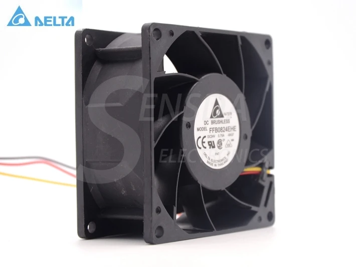 for delta FFB0824EHE 24V 5700RPM 80.16CFM 80*80*38mm 3-pin mainboard FG Speed singnal cooling fan | Компьютеры и офис