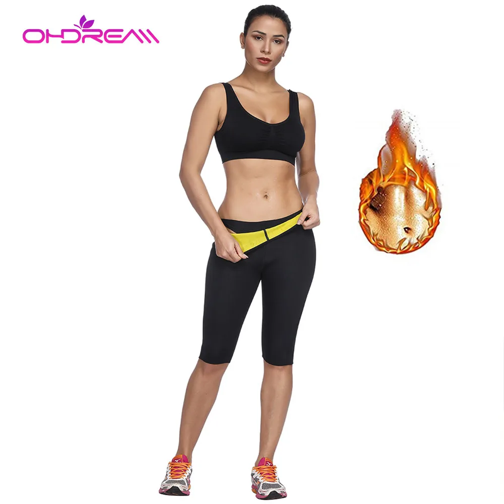 

OHDREAM Neoprene Sweat Yoga Leggings Women Heating Sauna Butt Lifting Fat Burning Work Out Sports Pants Super Elastic Pants-E