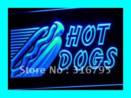 I083 открытые горячие собаки Кафе Магазин NR светодиодный неоновые световые знаки включения/выключения 20+ цвета 5 размеров