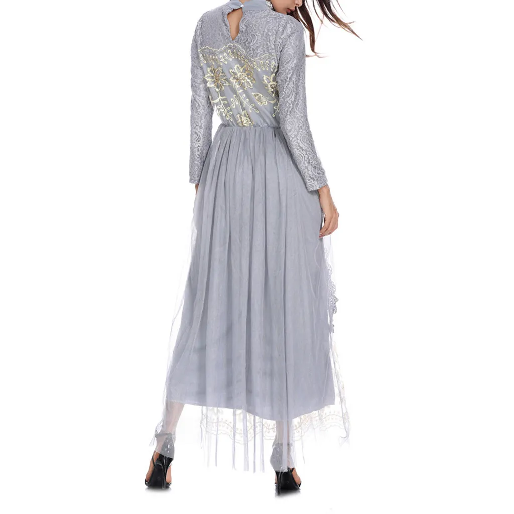 CHAMSGEND женское платье мусульманский халат Абая стильный арабский леди летние домашние платья Кафтан busana мусульманский Анак perempuan 2019 Новый