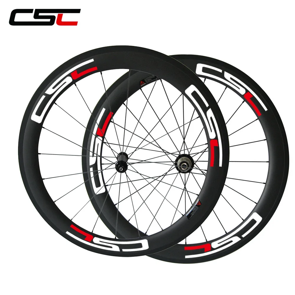 Sale CSC Straight pull road wheel U Shape carbon 60mm clincher wheels 25mm width with carbon hub + pillar 1420 or sapim or cn 424 0 Sale CSC Straight pull road wheel U Shape carbon 60mm clincher wheels 25mm width with carbon hub + pillar 1420 or sapim or cn 424 0