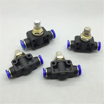 

LSA 1PC Pipeline Regulating Throttle Valve PA SA 4/6/8/10/12mm Cylinder Air Tube Source Pneumatic Push In Fittings