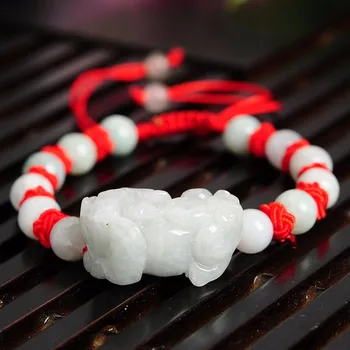 

Ethnic Handmade Weave Red String 100% Natural PIXIU Bracelet Bring Lucky 1PCS