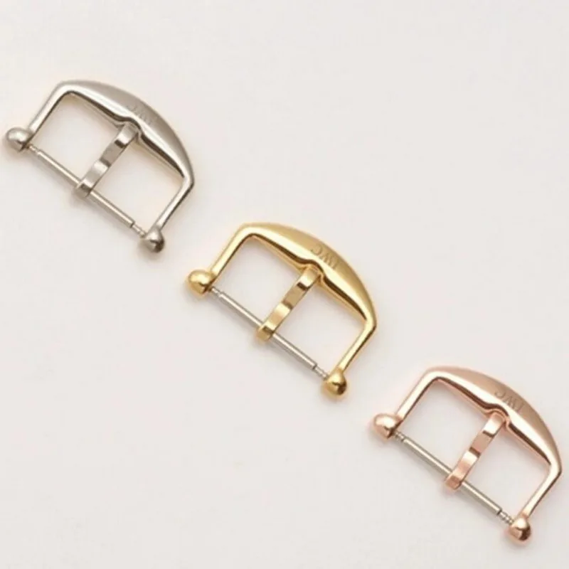 

18mm High Quality 316L Stainless Steel Metal Watch Band Strap Buckle Rose Gold Silver Clasp For IWC Pilot Watch Replacement