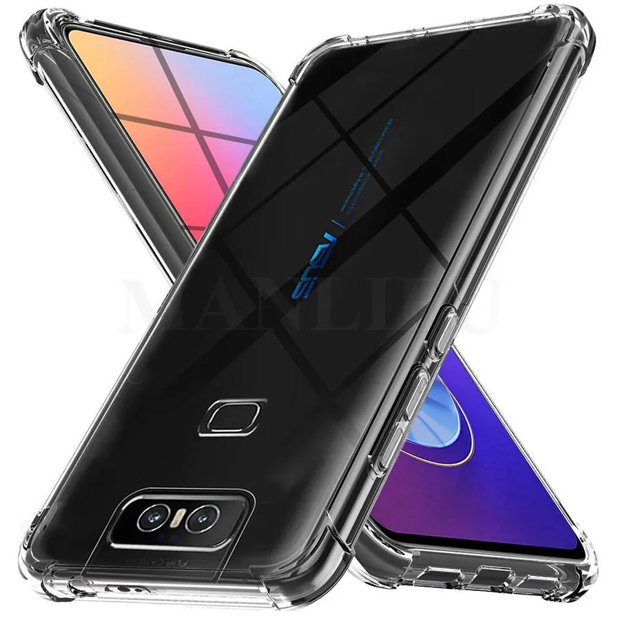 Чехол для Asus Zenfone 6 ZS630KL устойчивый к царапинам ТПУ резина мягкая кожа силиконовый