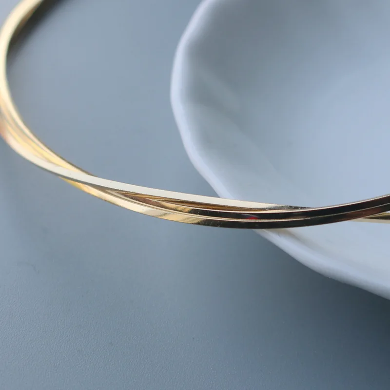 

K Gold color Square gold molding line thread half soft collar line Wire cord for making jewelry accessories 1mm 70cm