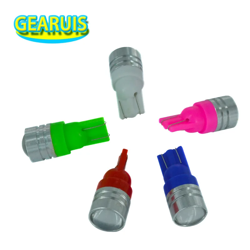 

100pcs 7 colors Car Auto LED T10 194 168 W5W Spot Lens 2 SMD 5630 5730 LED Wedge Light Bulb Lamp Green Blue Red Yellow Pink 12V