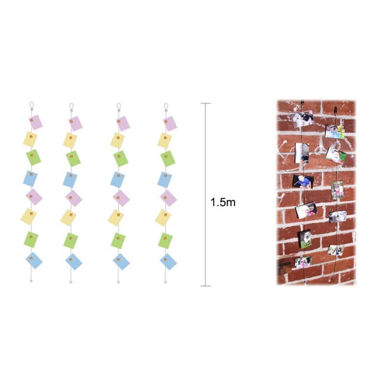 1,5 м Магнитный кабель фоторамка Пряжка юбилейный Декор настенный художественный баннер фото веревка картина струны украшения для дома