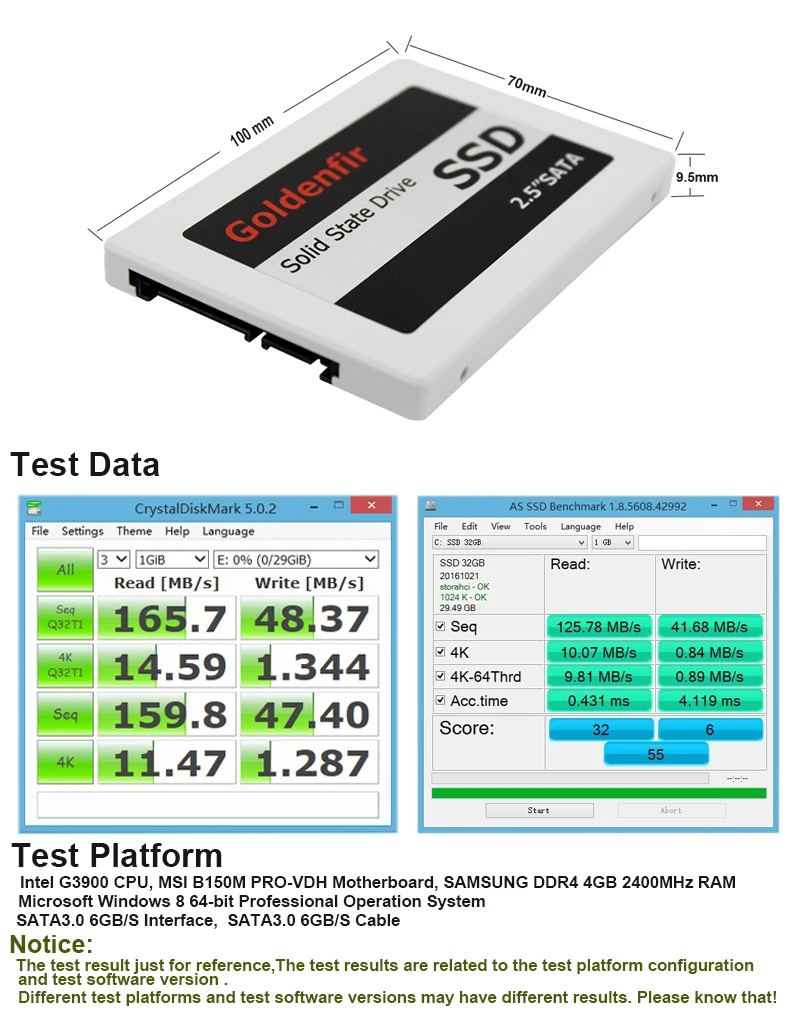 Goldenfir жесткий диск SATAII SSD 8 GB 16 ГБ, 32 ГБ, 64 ГБ, SATAIII, SSD 60G 120G 240G hd 1 ТБ 360g 480g твердотельный жесткий диск 2,5 960g для ноутбука