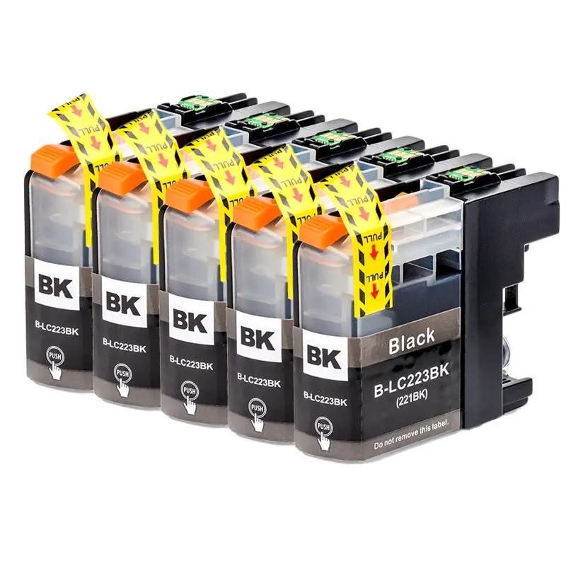 

5 Black Inks set LC223 Compatible for Brother MFC J480DW J4420DW J5320DW DCP J4120DW J562DW Printer