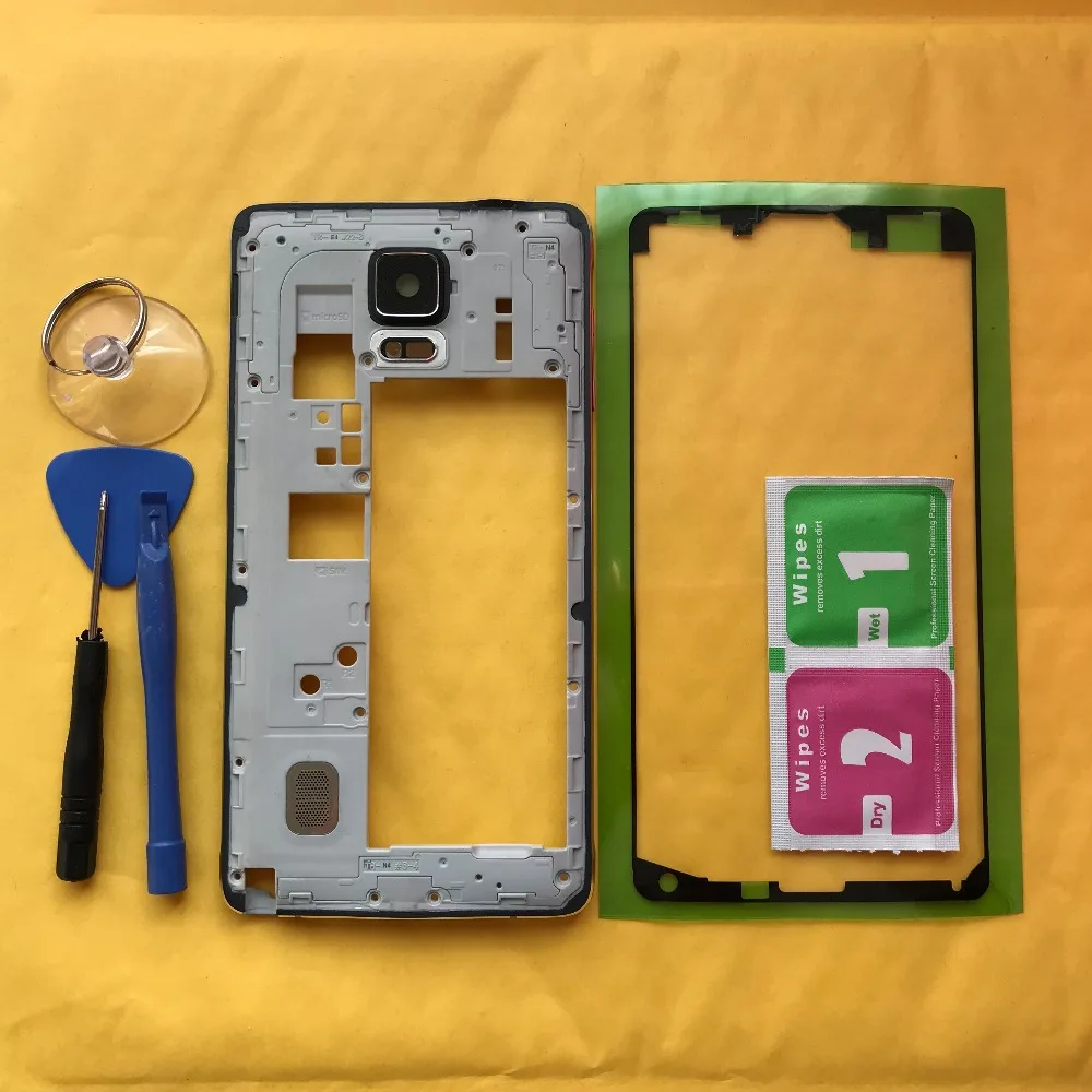 Для Samsung Galaxy Note 4 N910 N910F N910C N910G N910A N910H оригинальная средняя рамка для телефона