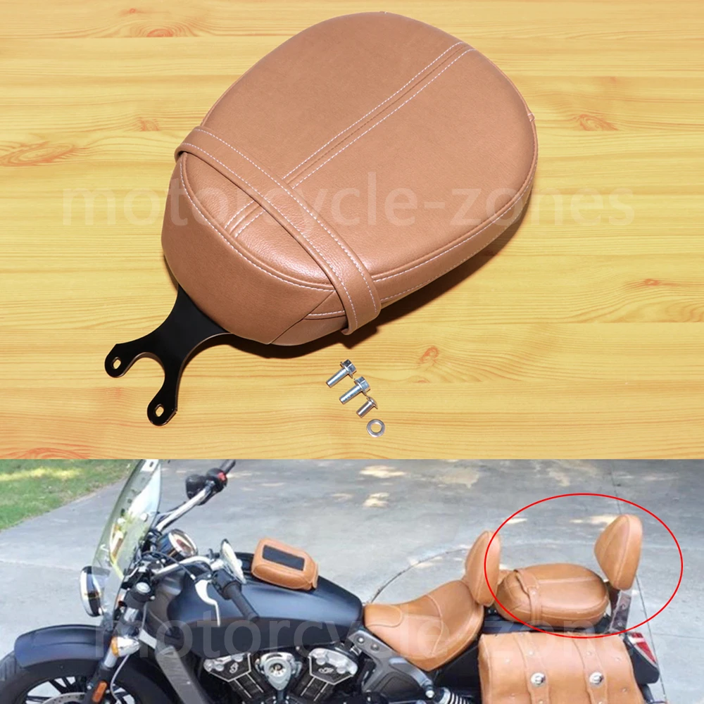 Brown Driver Backrest Support W// Pad For Indian Scout 2015-18 Scout Sixty 16-18