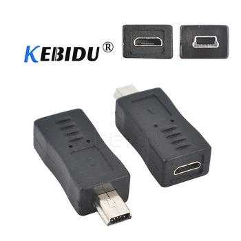

kebidu 10pcs/lot Micro USB Female to Mini USB Male Adapter Connector Converter Adaptor Wholesale For Phone Cables