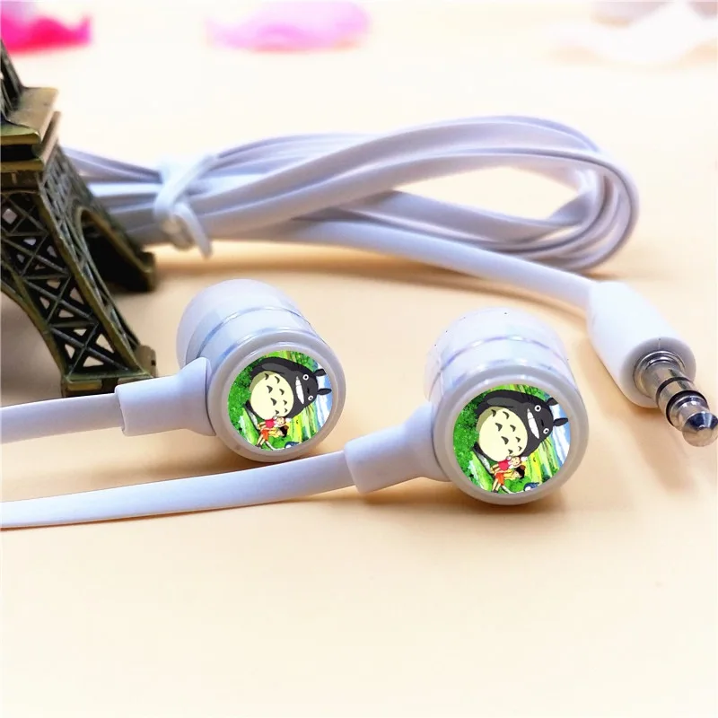 Anime My Neighbor Totoro In-ear Earphone 3.5mm Stereo Earbud Microphone Phone Music Game Headset for Iphone Samsung Xiaomi MP3 raxfly earphone for iphone xiaomi samsung huawei 3 5mm mobile phone in ear clear music earphone noise cancel earbud microphone