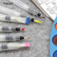 6 numbers Watercolor Brush pen Art Markers Water Tank Calligraphy Drawing Pen Beginner gift 4