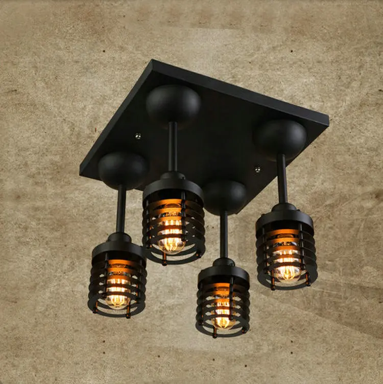 110v,220v Loft Vintage steampunk ceiling lights indoor lighting fixture E27 4bulbs Iron wall 110v,220v Loft Vintage steampunk ceiling lights indoor lighting fixture E27 4bulbs Iron wall