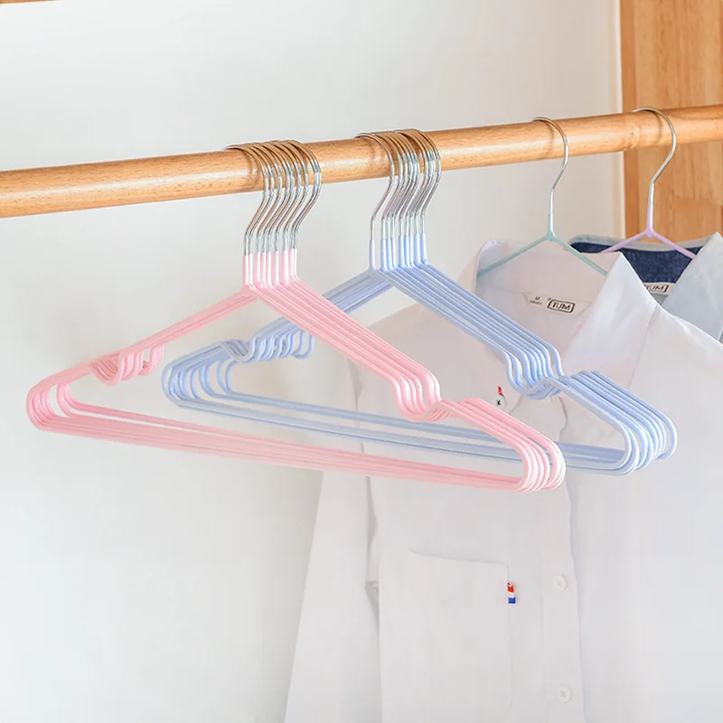 

High Quality 10 pcs/lot Children Adult Non-Slip Metal Shirt Trouser Hook Hangers Coat Hanger Clothes Accessories Rack