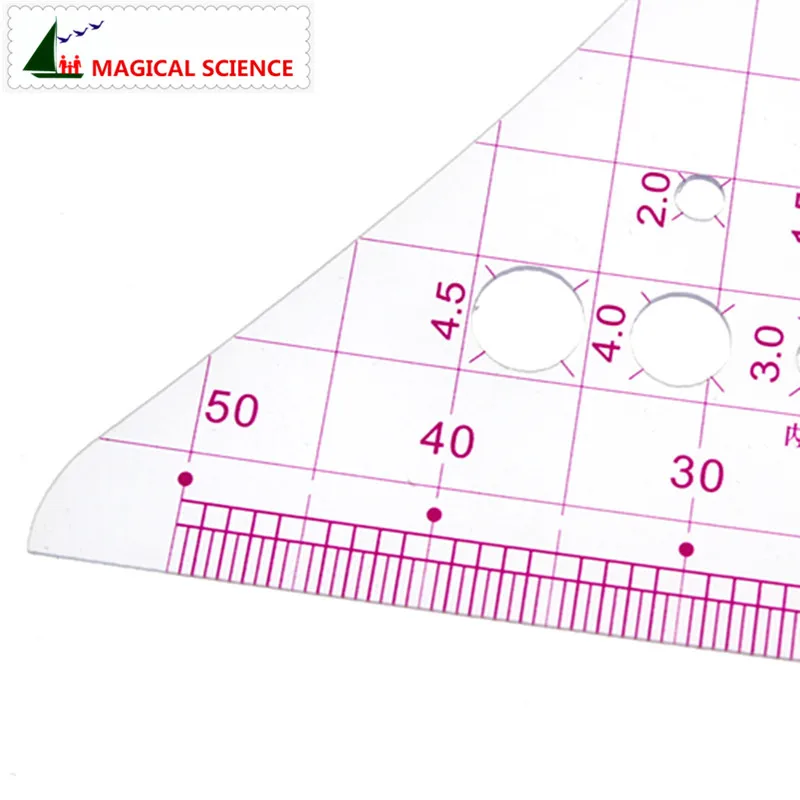 Пластический Рисунок шаблона правитель, сэндвич линия правитель, пластиковые прямо масштабной линейки#8515 миниатюра пропорции треугольник линейка
